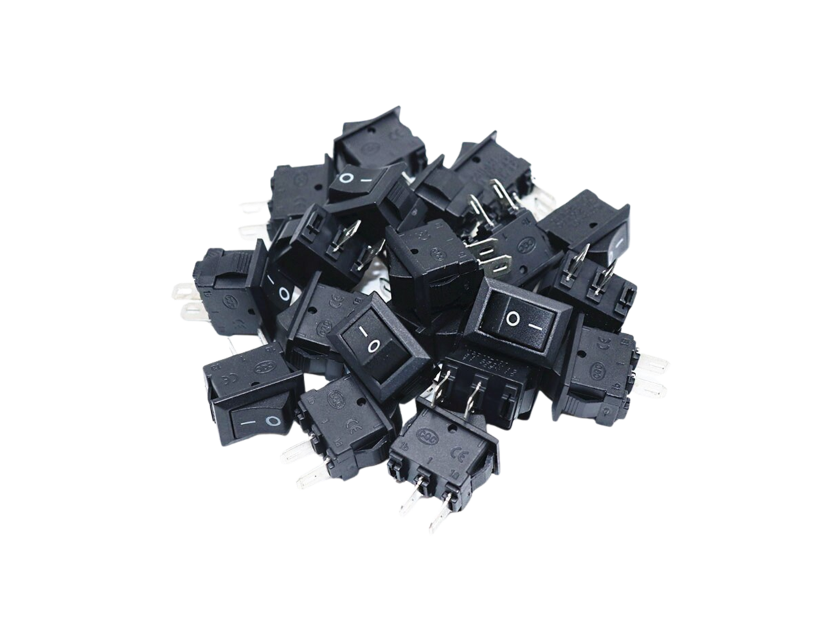 Drukknop aan/uit 10x15mm  (10 Stuks)